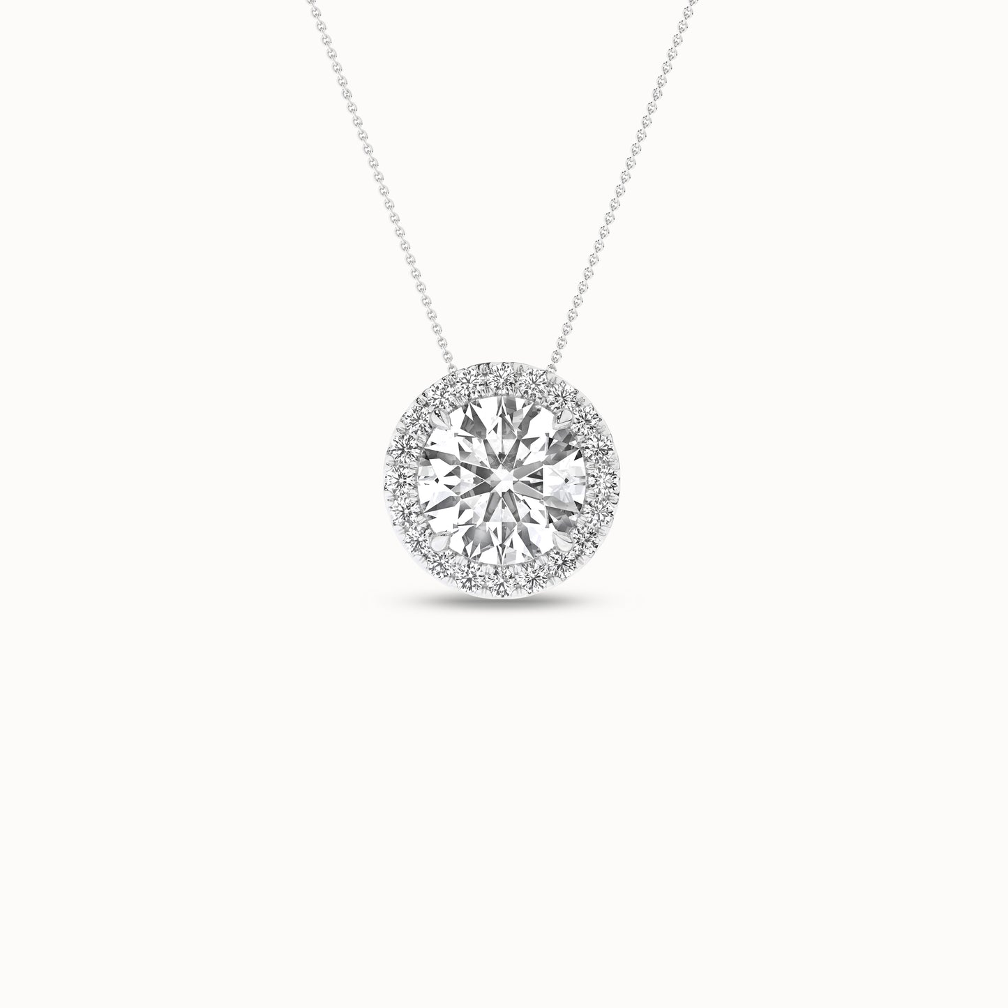 Round Halo Pendant