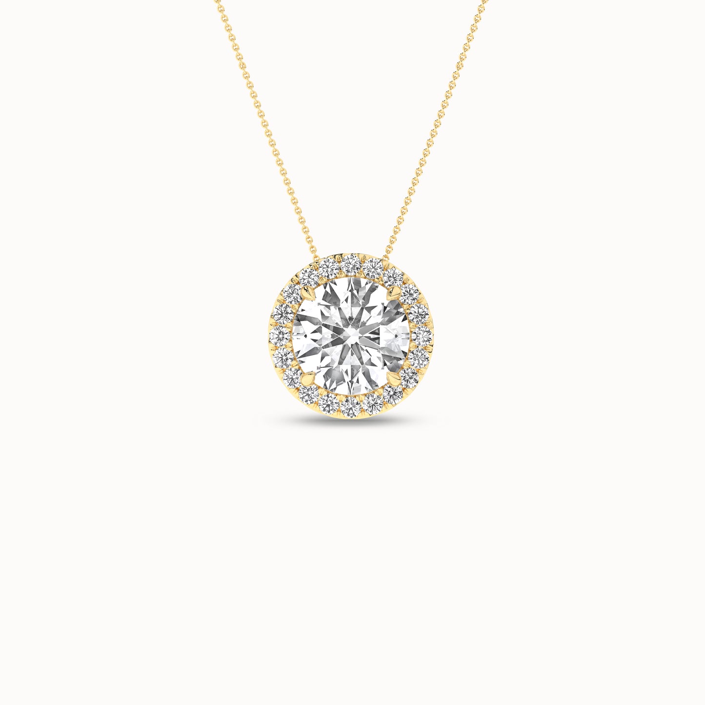 Round Halo Pendant