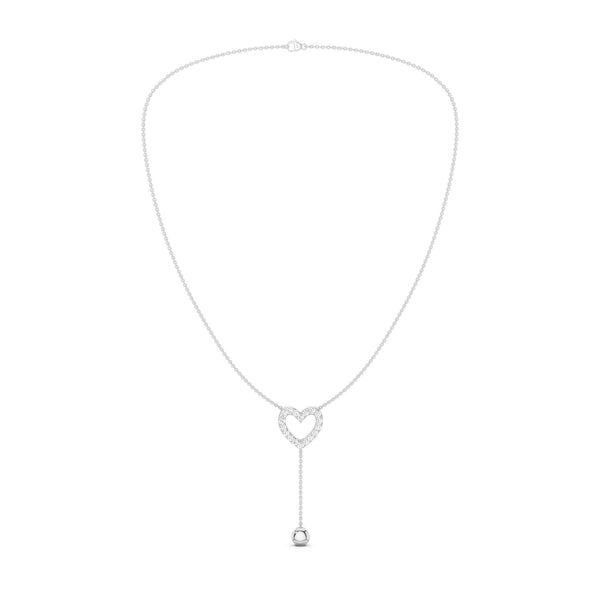 Silhouette Heart Drop Necklace