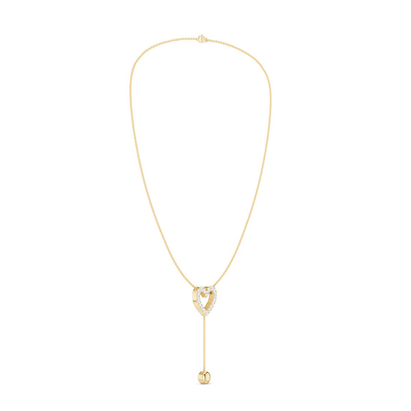 Silhouette Heart Drop Necklace