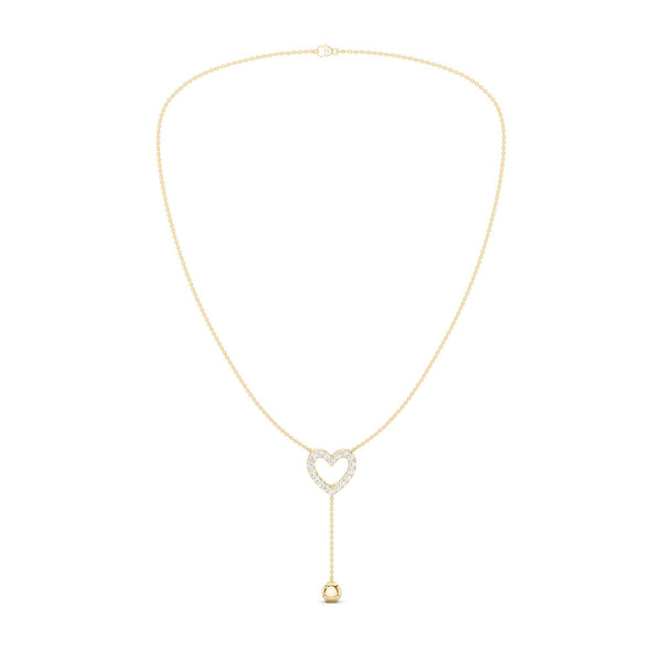 Silhouette Heart Drop Necklace