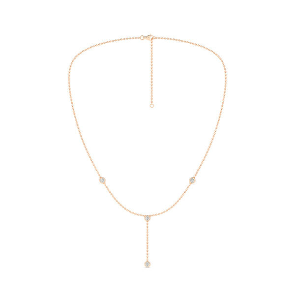 Encompassing Round Stationed Y Necklace
