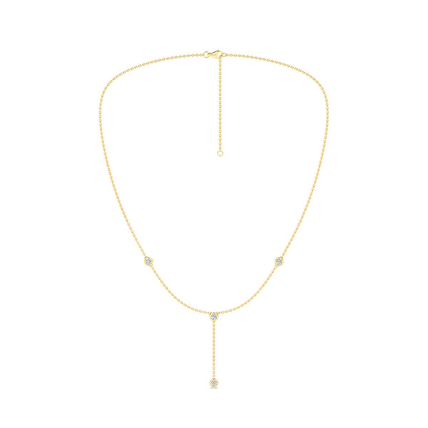 Encompassing Round Stationed Y Necklace