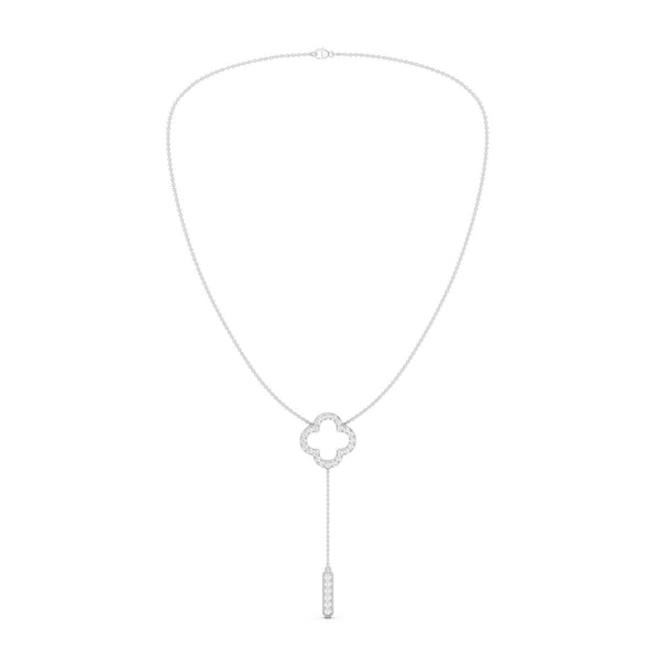 Silhouette Clover Drop Necklace