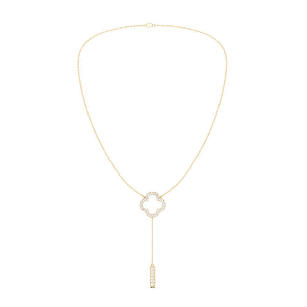 Silhouette Clover Drop Necklace