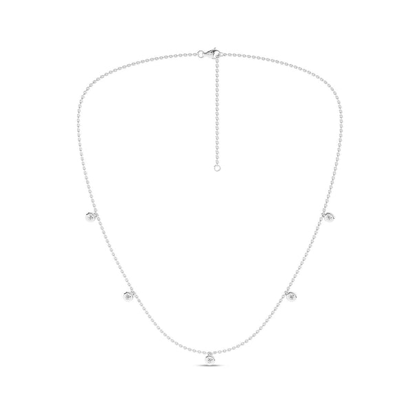 Mini-Round Encompassing Stationed Necklace