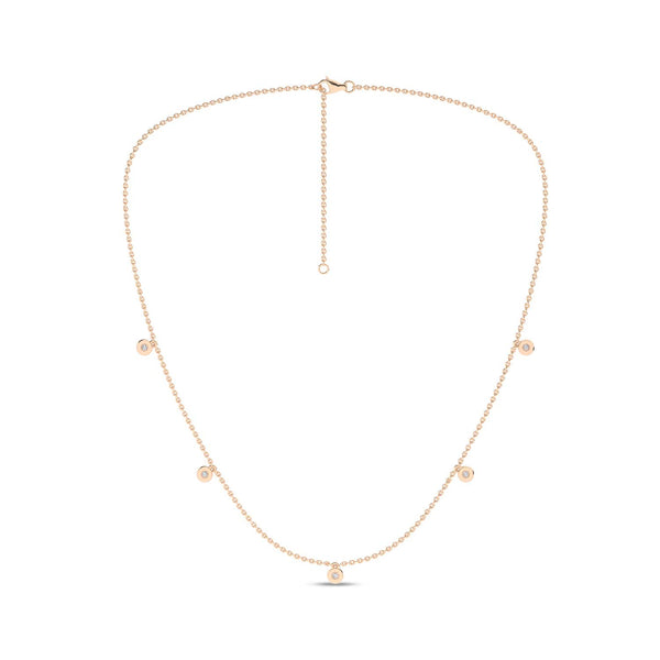 Mini-Round Encompassing Stationed Necklace