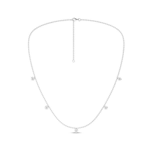 Mini-Round Encompassing Stationed Necklace