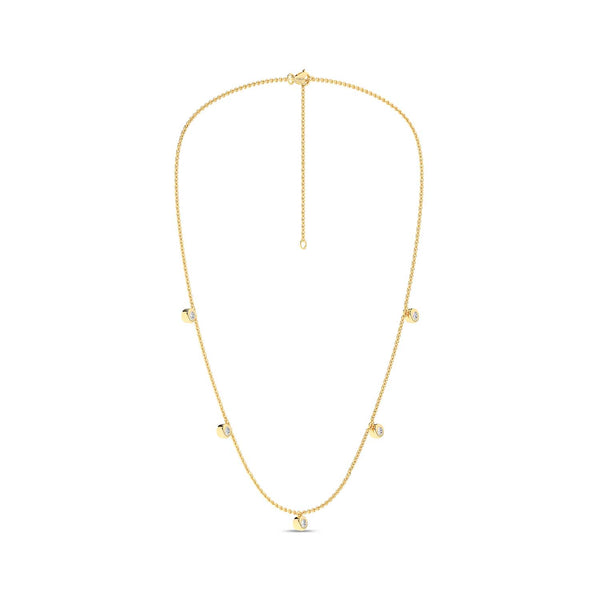 Mini-Round Encompassing Stationed Necklace