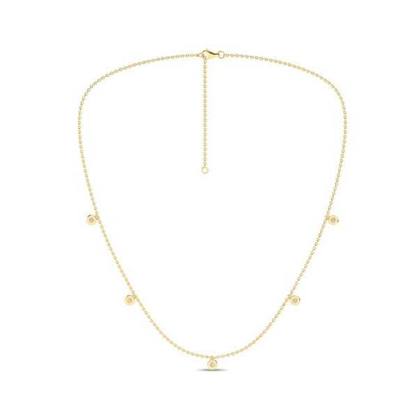 Mini-Round Encompassing Stationed Necklace