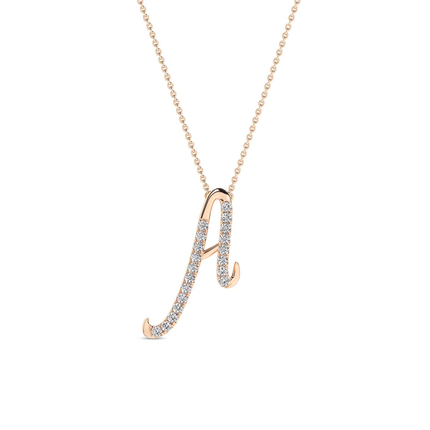 Signature Diamond Alphabet Necklace