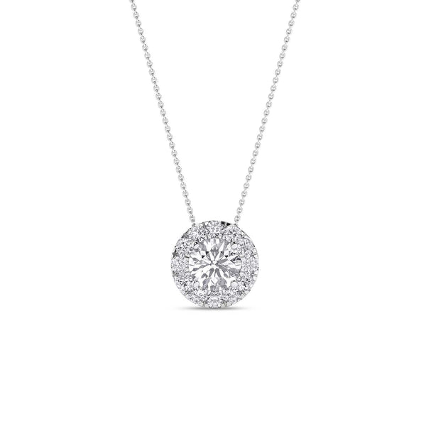 Round Halo Necklace