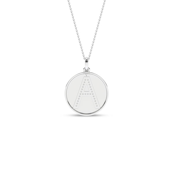 Diamond Initial Disc Necklace