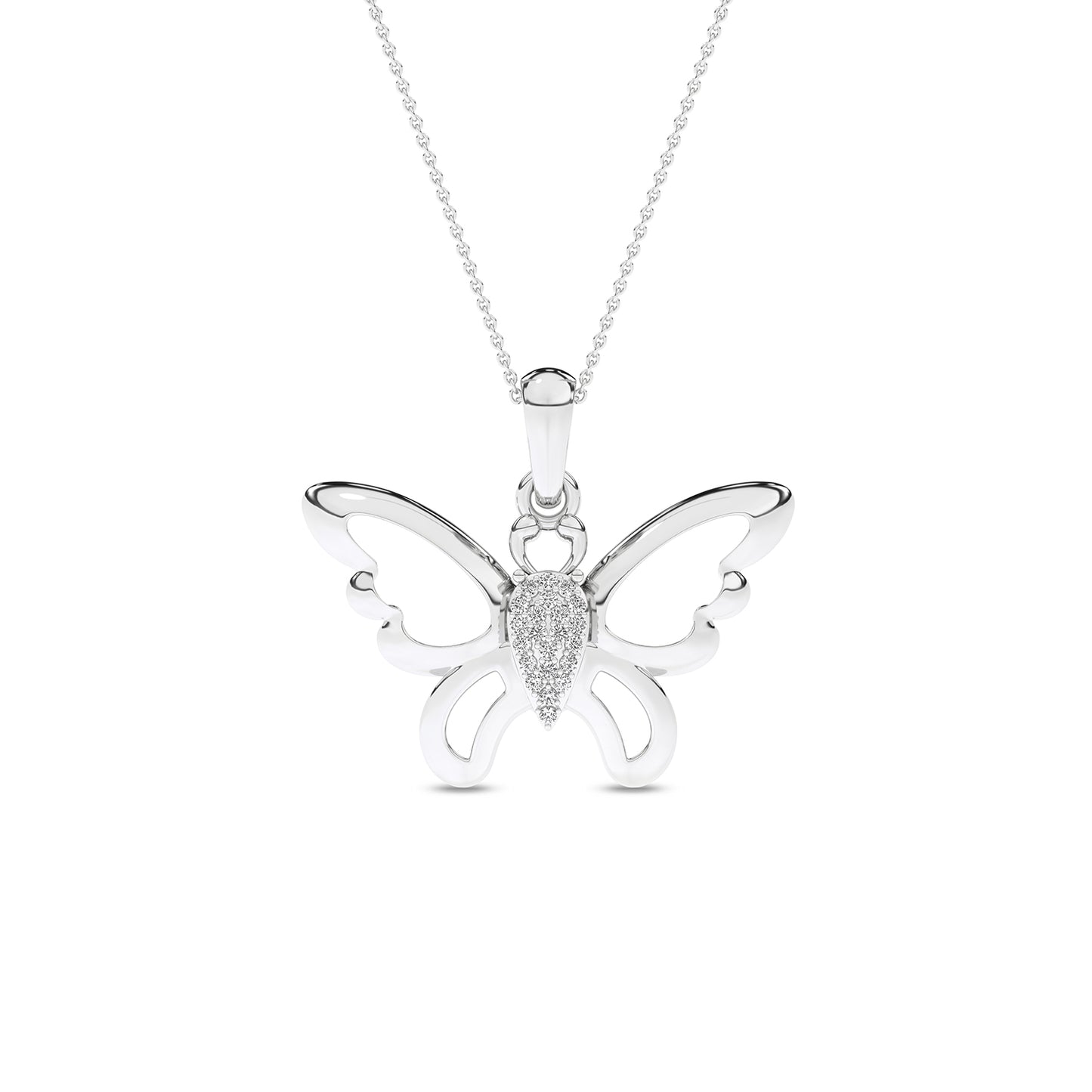 Butterfly Flutter Silhouette Pendant