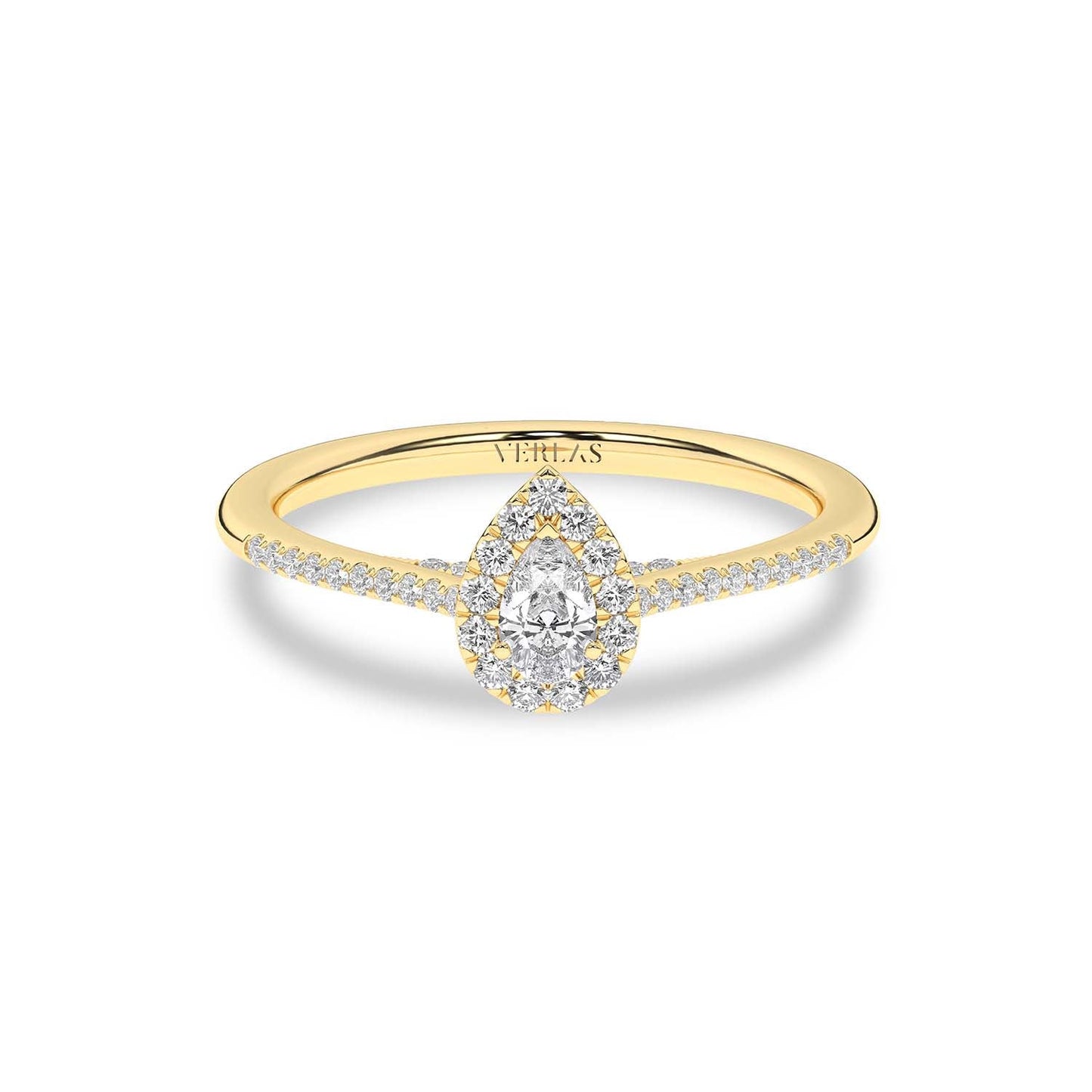 Signature Dewdrop Halo Ring