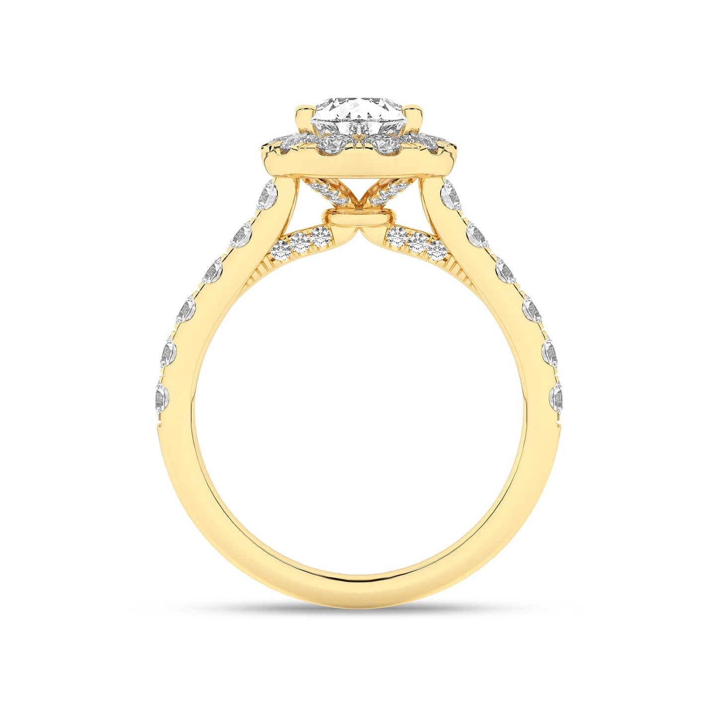 Signature Dewdrop Halo Ring
