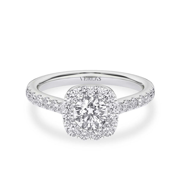 Signature Iconic Round-Princess Halo Ring