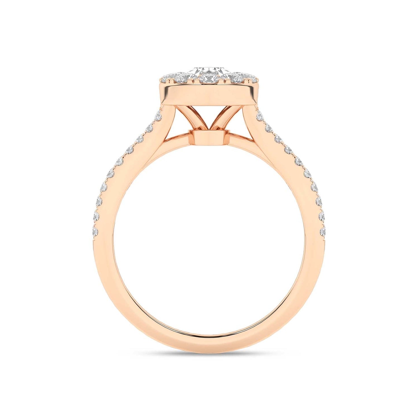 Unified Iconic Dewdrop Halo Ring