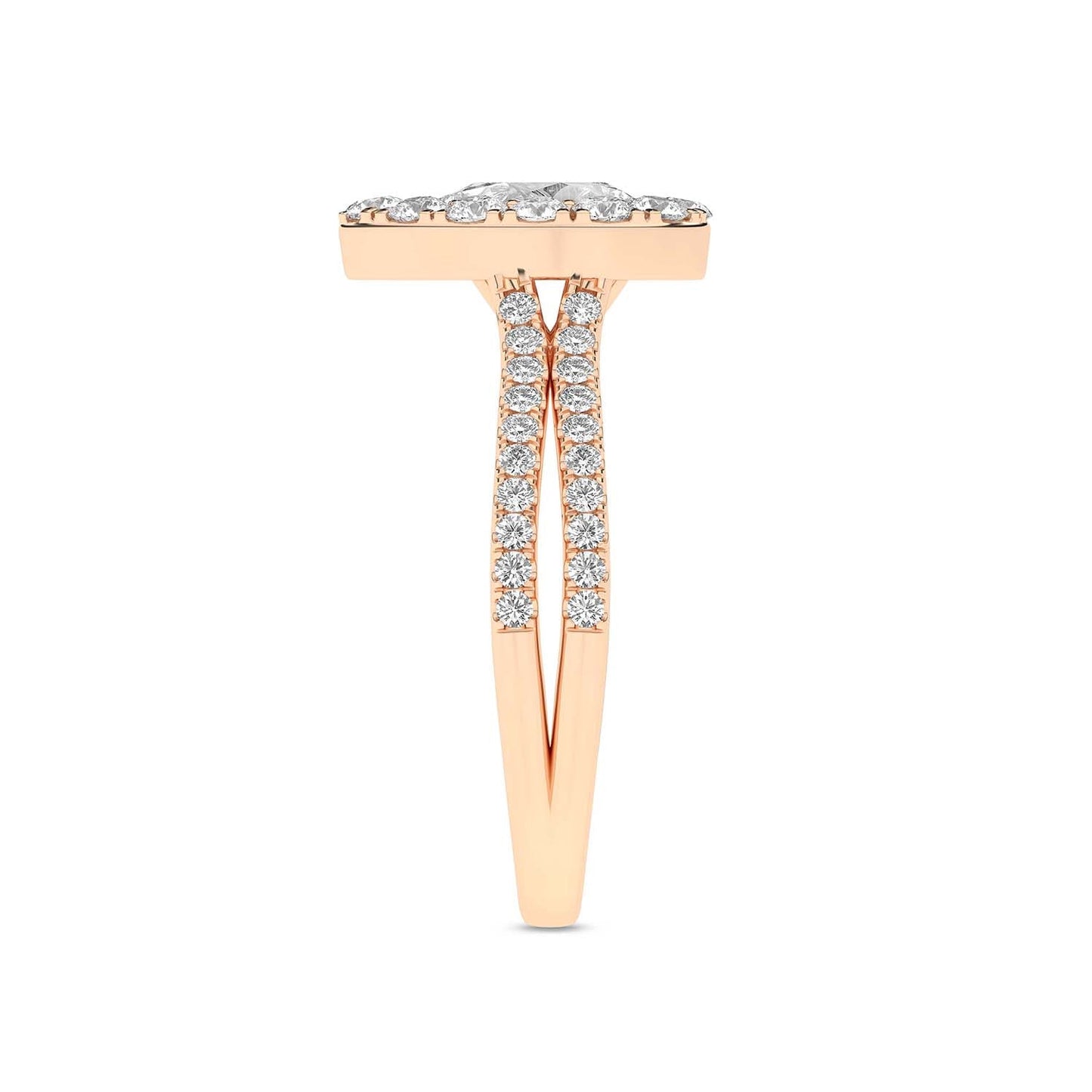 Unified Iconic Dewdrop Halo Ring