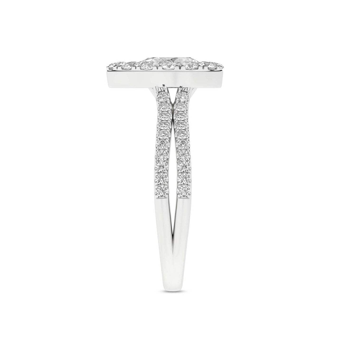 Unified Iconic Dewdrop Halo Ring