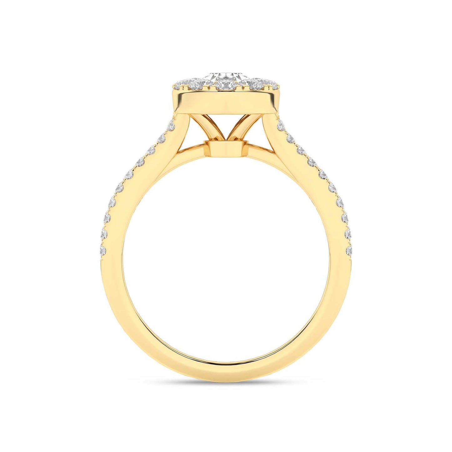 Unified Iconic Dewdrop Halo Ring
