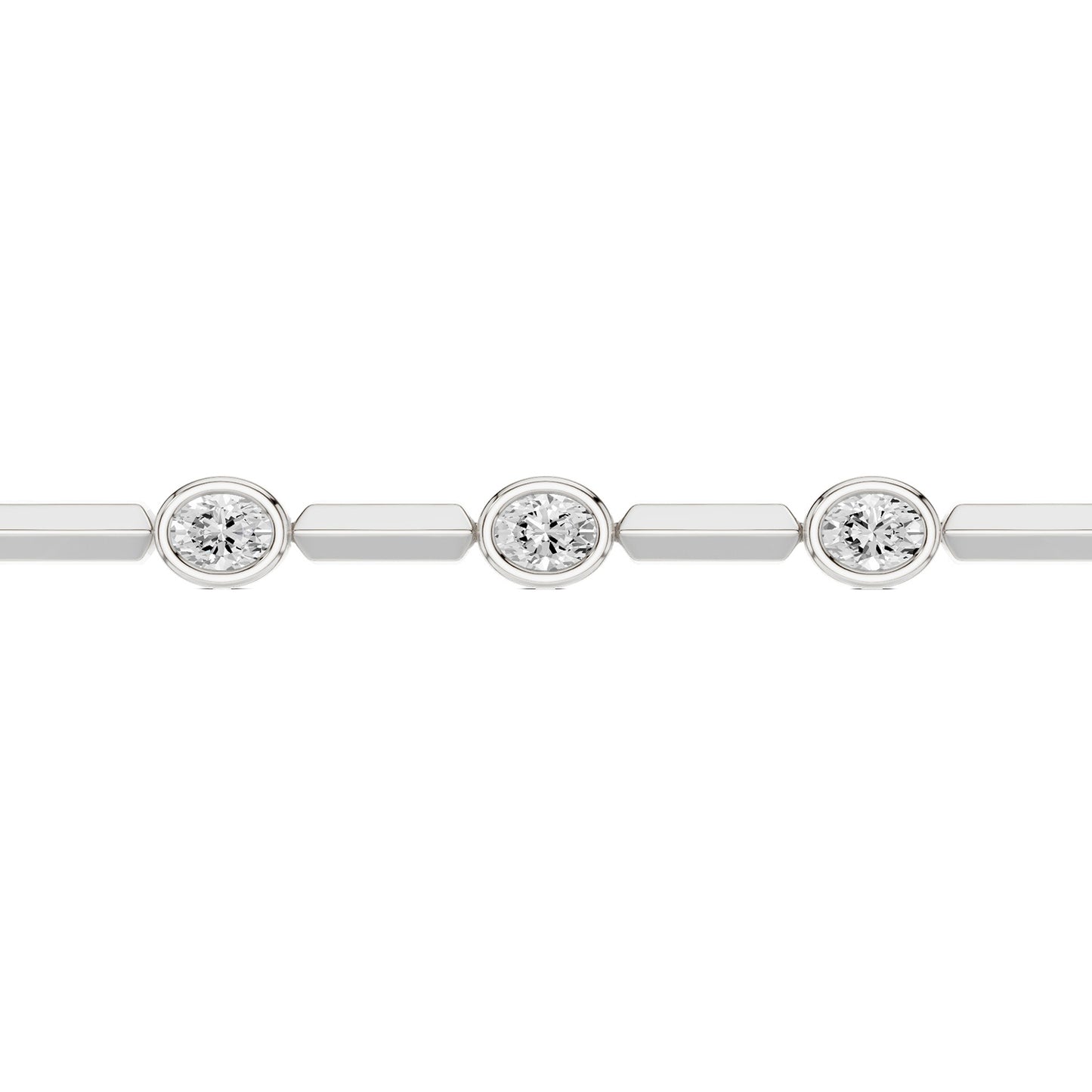 Luxe Bezel-Set Oval Tennis Bracelet