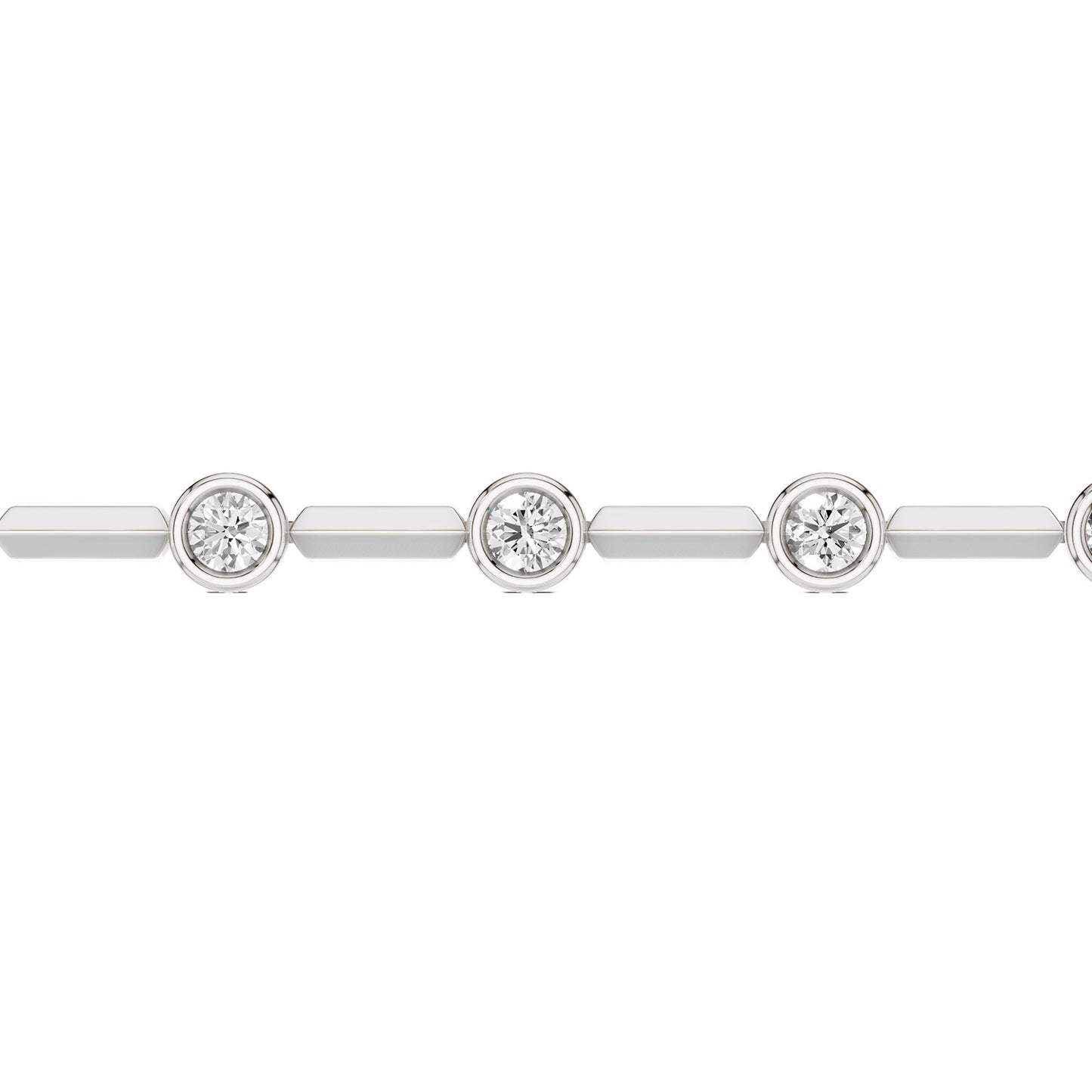 Luxe Bezel-Set Round Tennis Bracelet