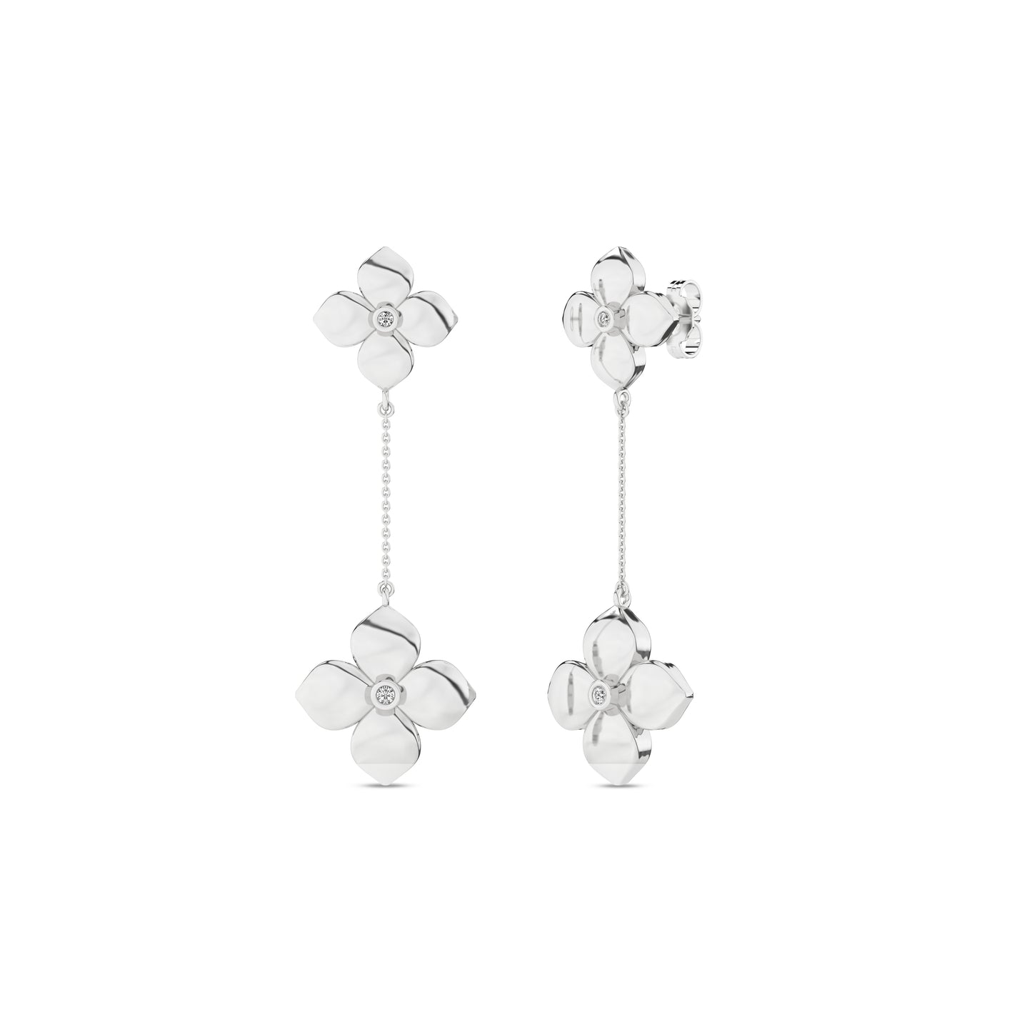 La Fleur Diamond Drop Earrings