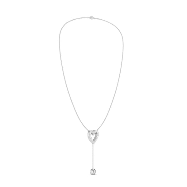 Silhouette Heart Drop Necklace