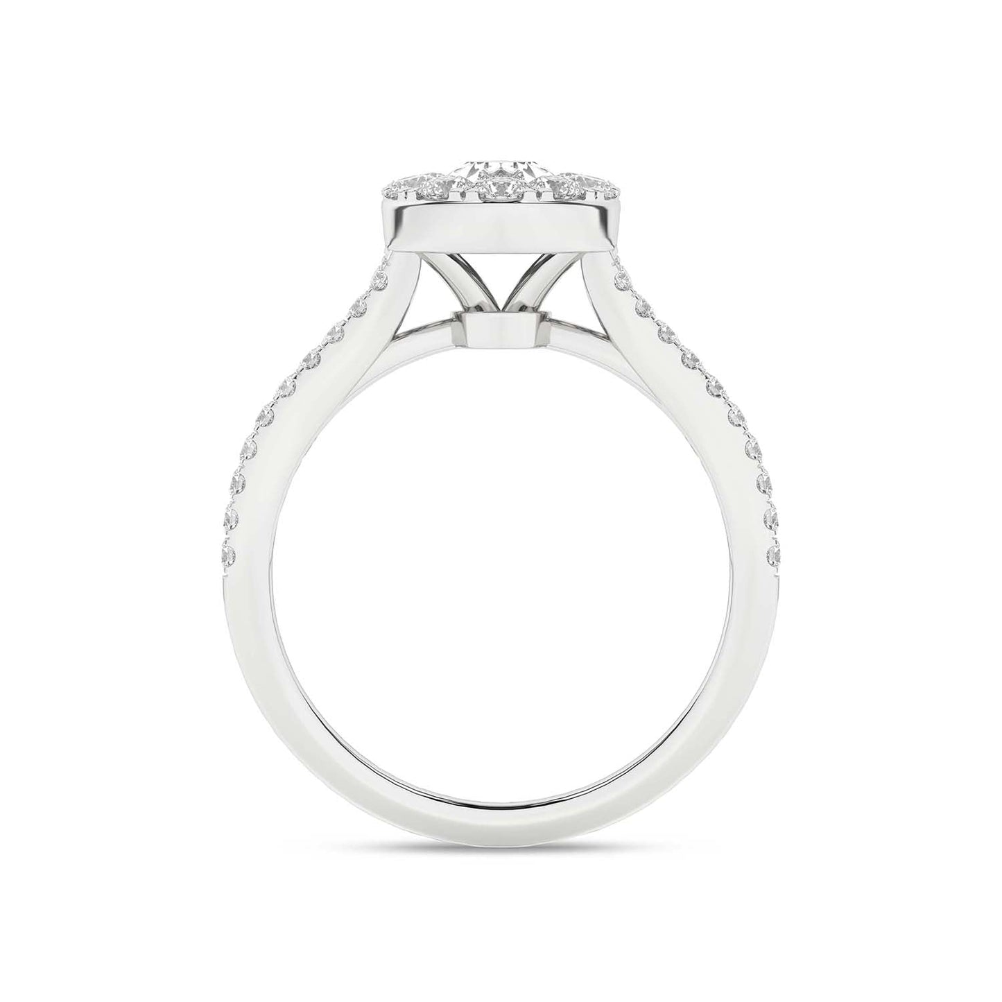 Unified Iconic Dewdrop Halo Ring