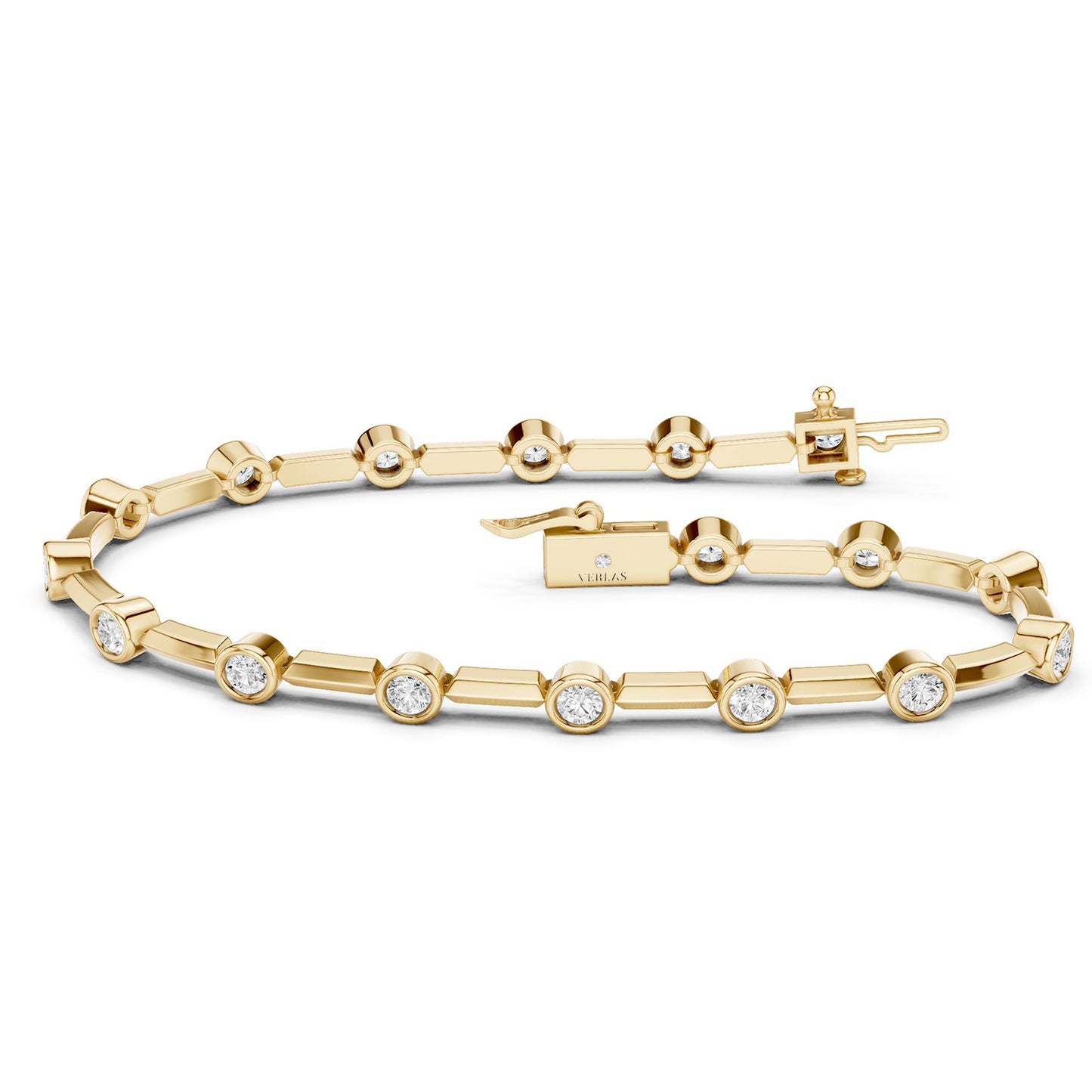 Luxe Bezel-Set Round Tennis Bracelet