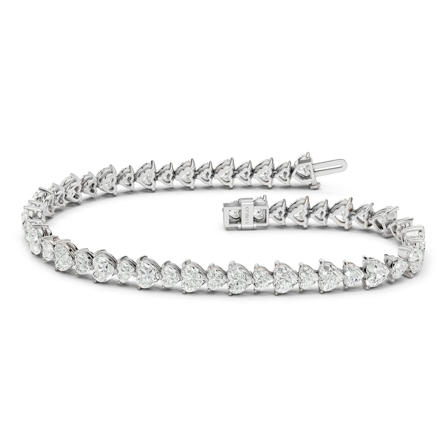 Asymmetrical Heart Tennis Bracelet