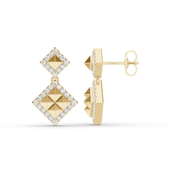 Pyramid Luxe Geometric Contour Earrings