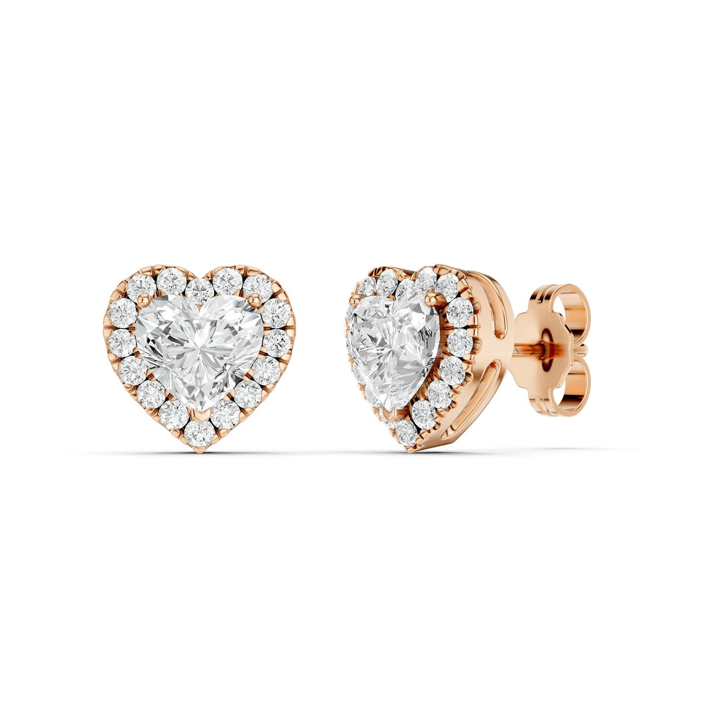 Signature Heart Halo Studs