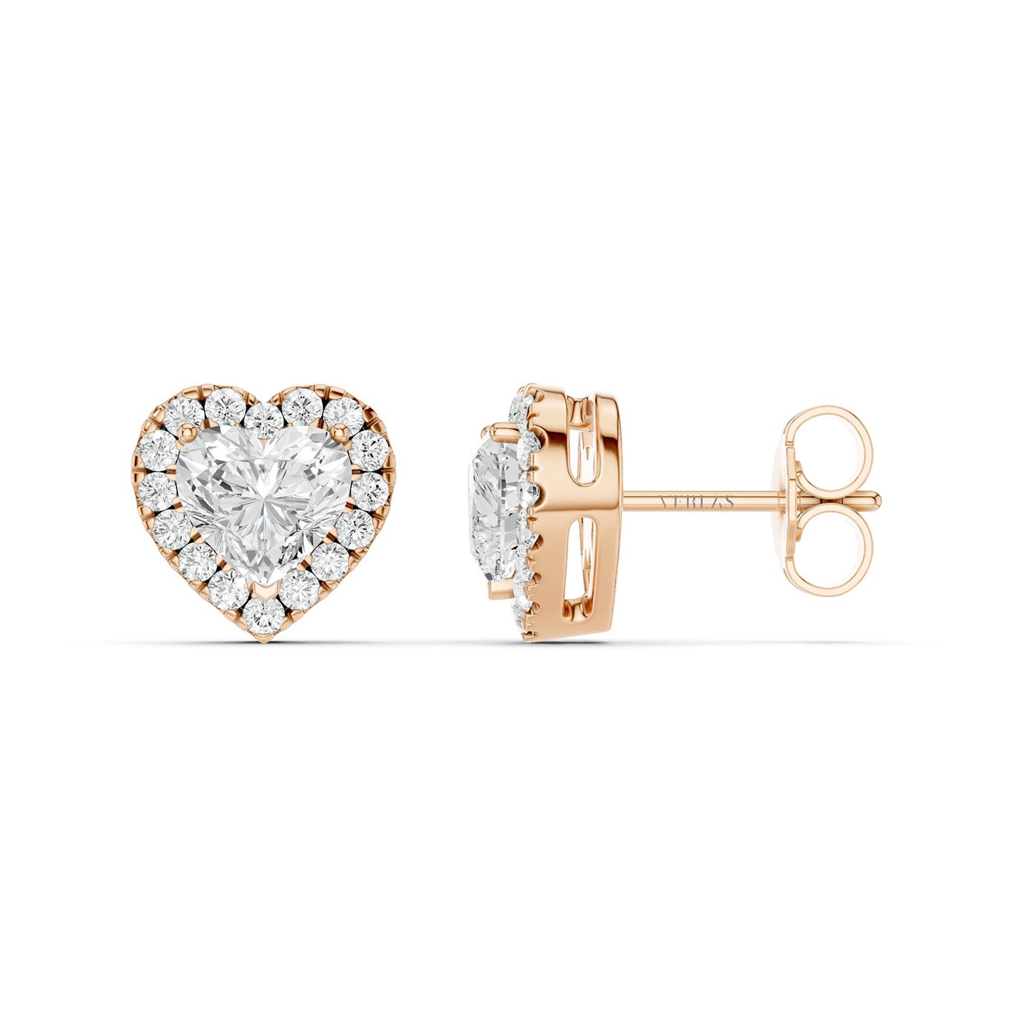 Signature Heart Halo Studs