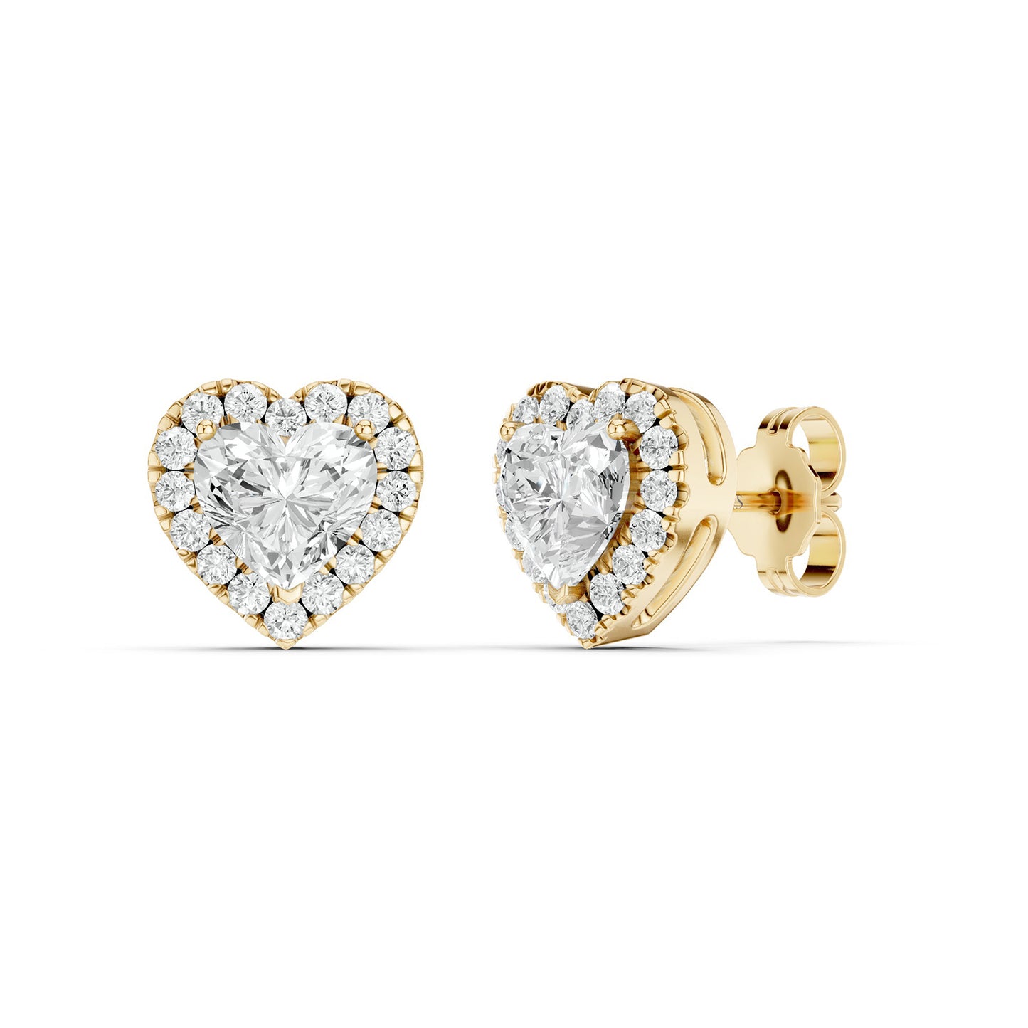 Signature Heart Halo Studs