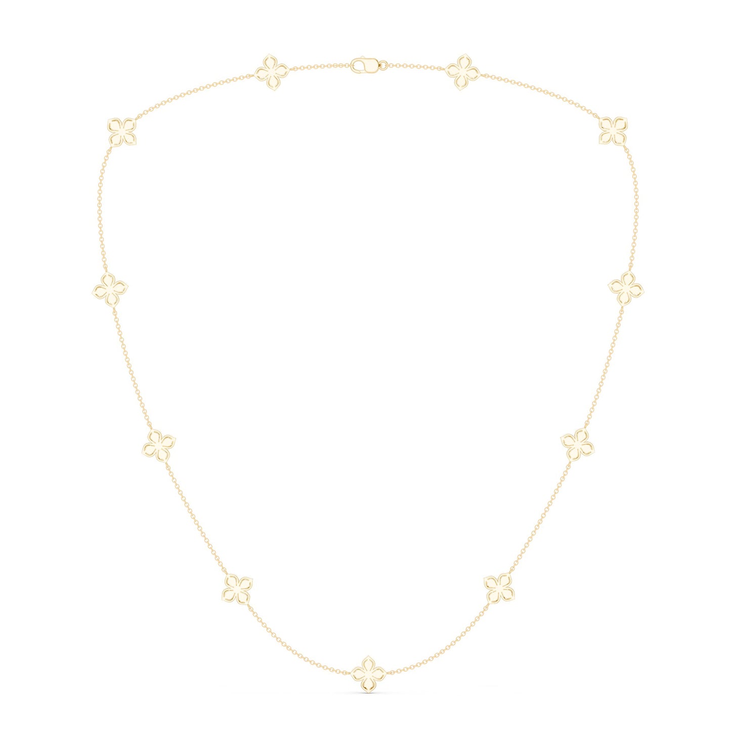 La Fleur Petite Diamond Radiant Stationed Necklace