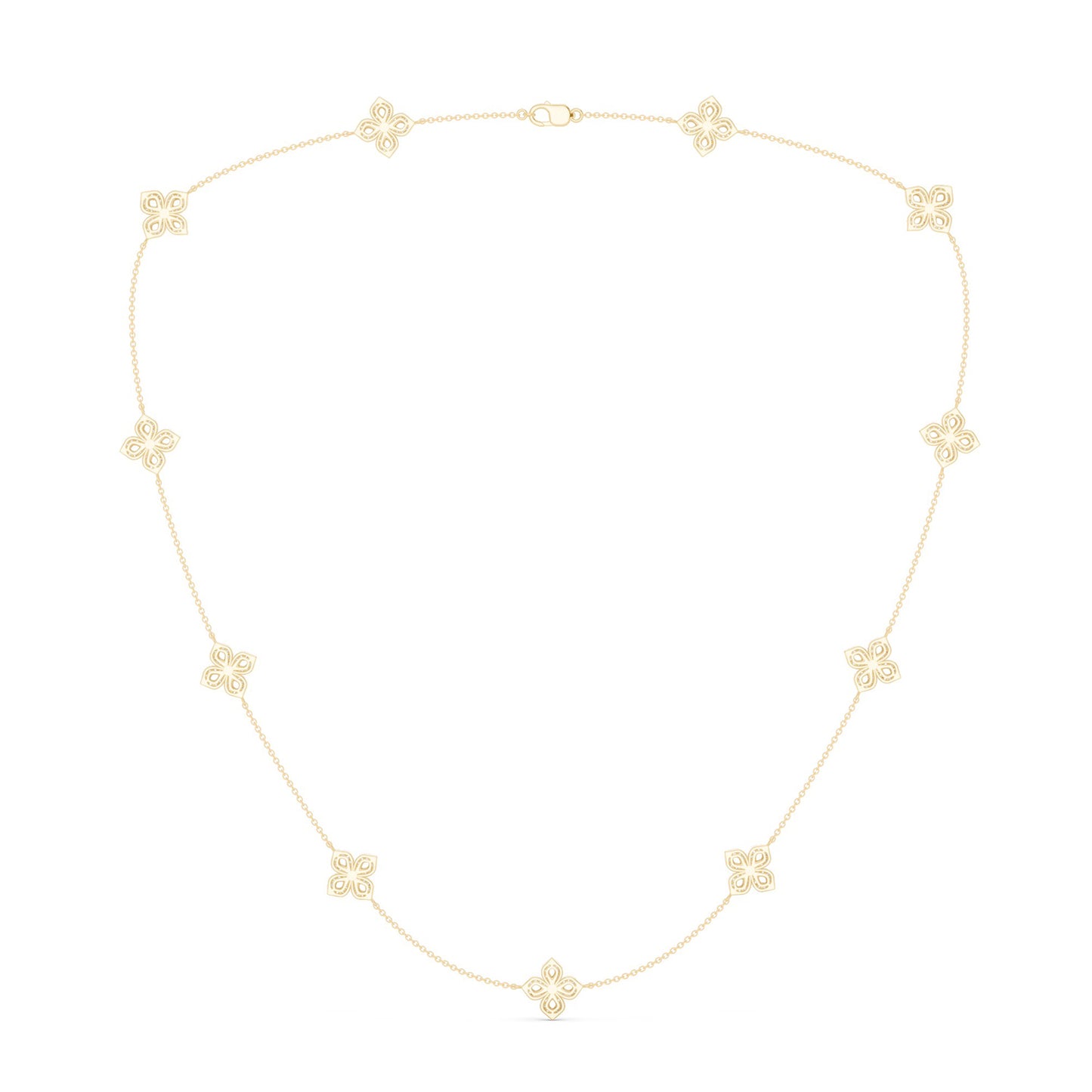 La Fleur Petite Diamond Silhouette Stationed Necklace