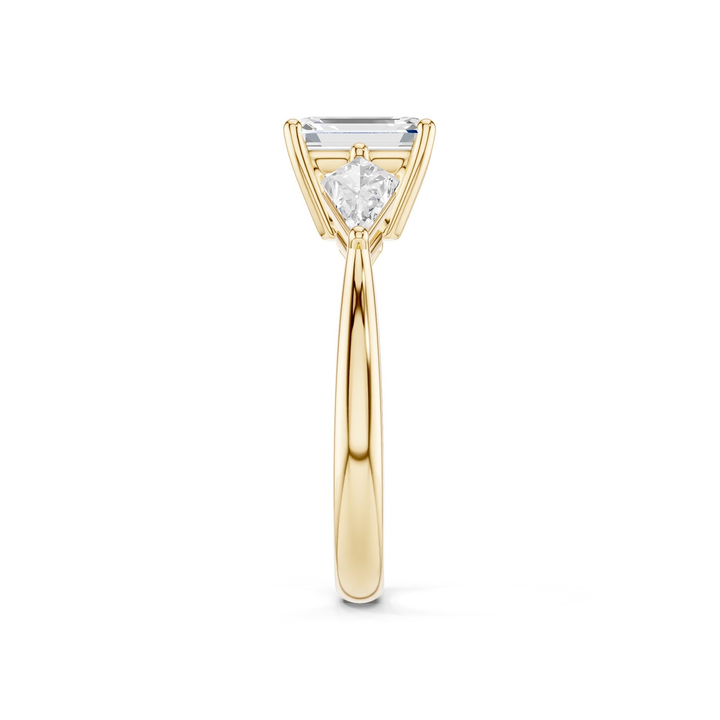 Emerald - Kite Trinity Diamond Ring