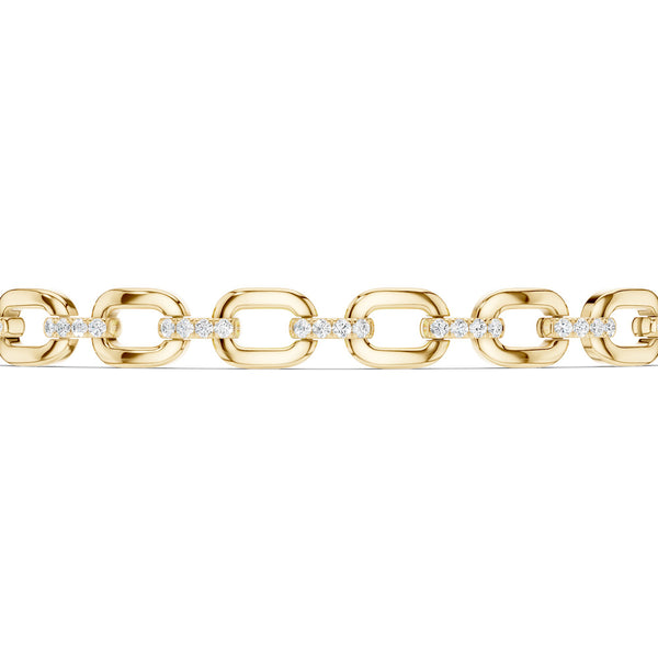 Together Forever 6-Gold Links Diamond Bolo Bracelet
