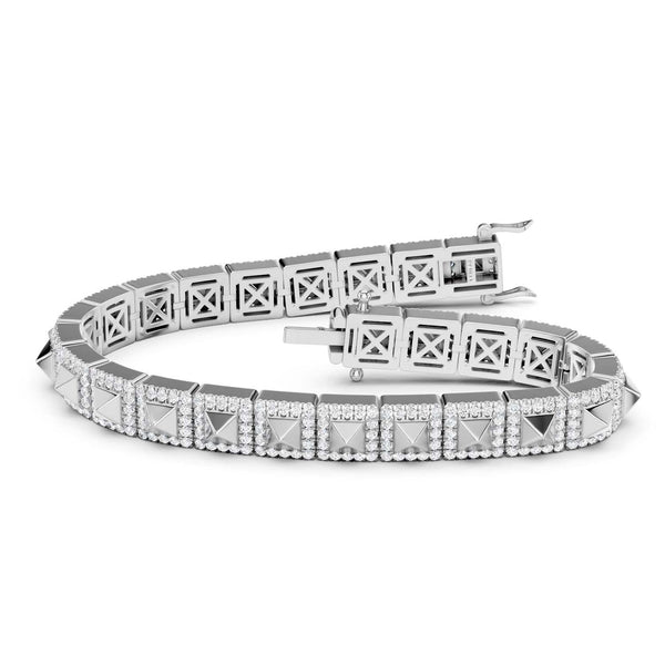 Pyramid Luxe Geometric Tennis Bracelet