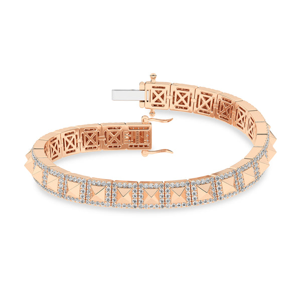 Pyramid Luxe Geometric Tennis Bracelet