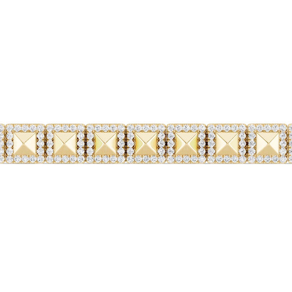 Pyramid Luxe Geometric Tennis Bracelet