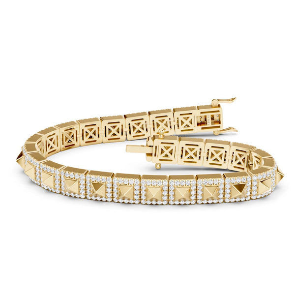 Pyramid Luxe Geometric Tennis Bracelet