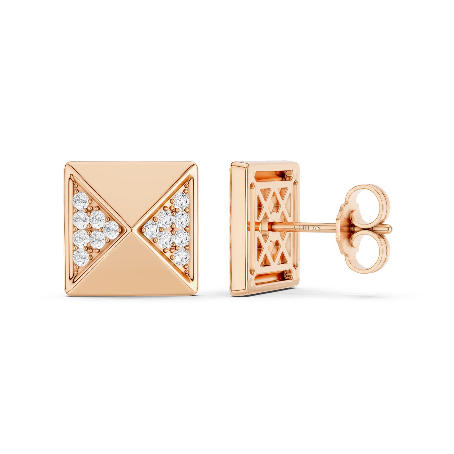 Pyramid Diamond Studs