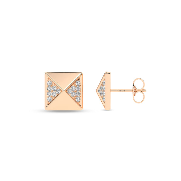 Pyramid Diamond Studs