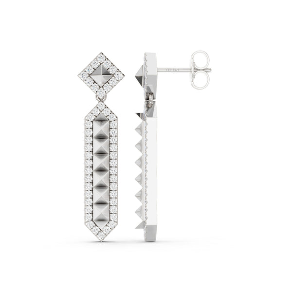 Cascading Pyramid Drop Earrings