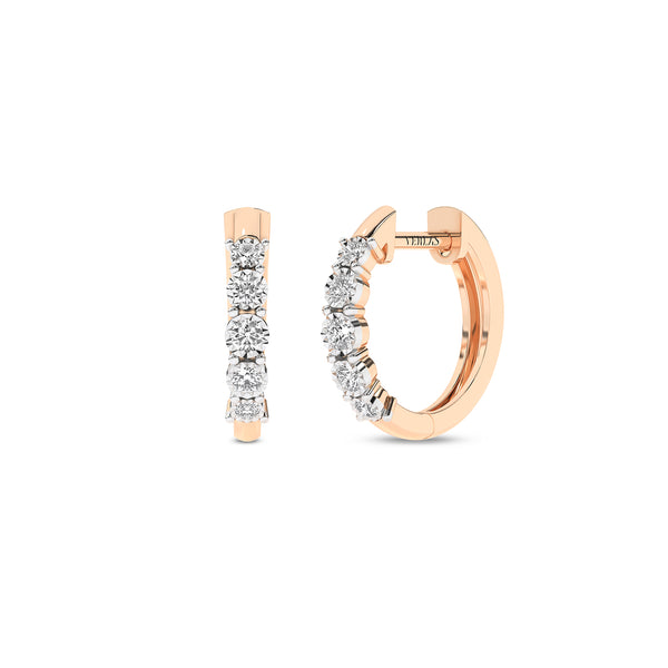 Graduated Radiant Huggie Hoops