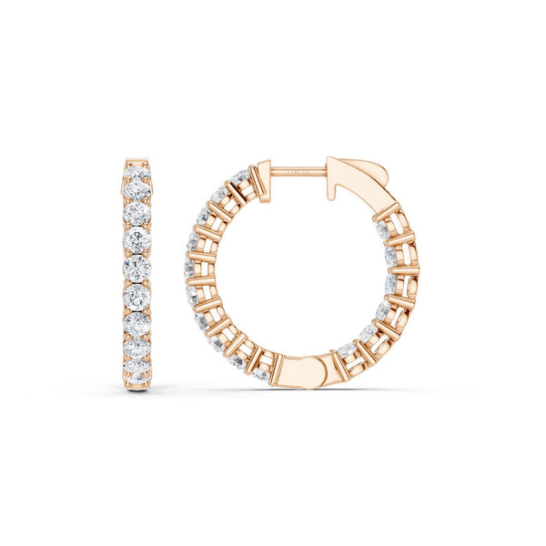 Diamond Charming Hoops