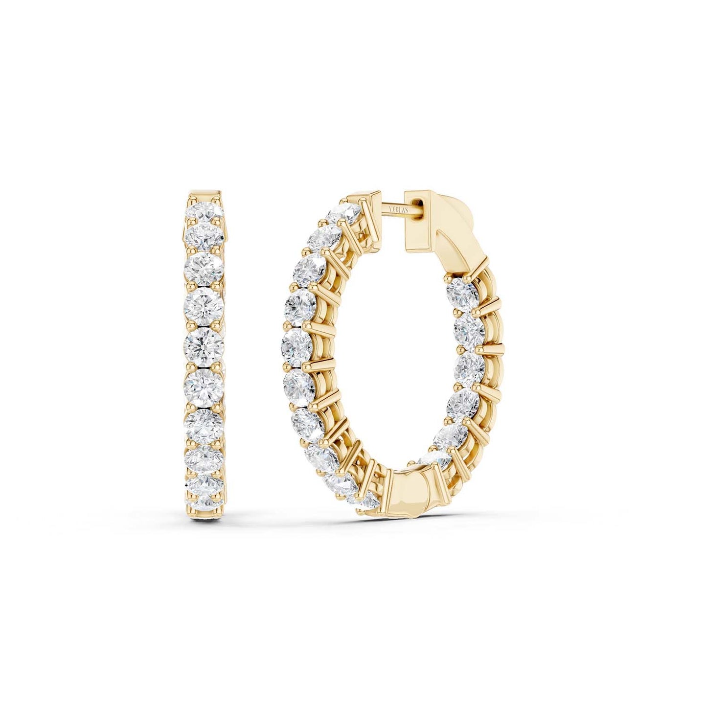 Diamond Charming Hoops